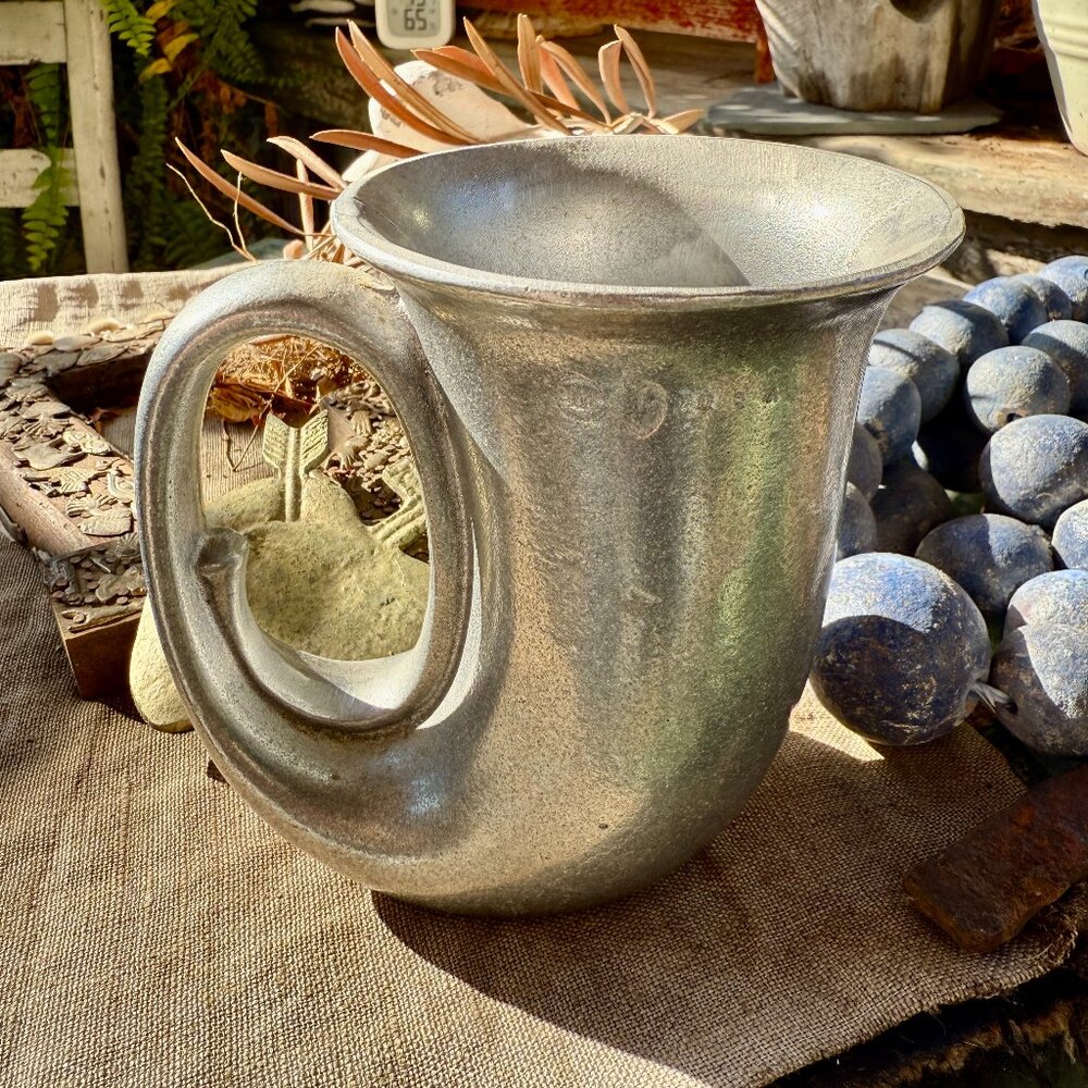 Vintage Pewter Wilton RWP Horn Trumpet Tavern Stein Tankard USA